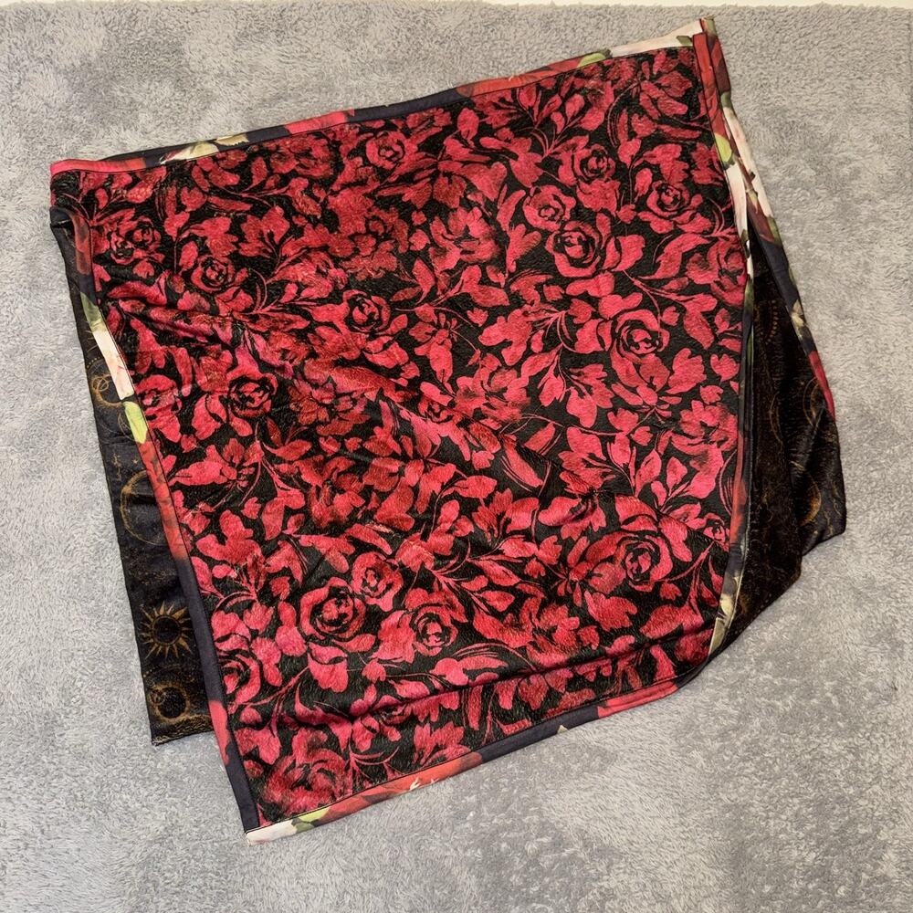 Johnny Was Travel Blanket Mina Celestial Print Reversible Fleece with Bag NWT - Picture 2 of 5